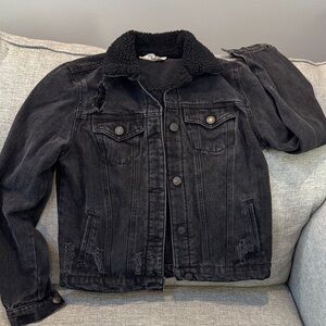 Ci Sono Black Denim Women’s Distressed Jacket. Women’s Small